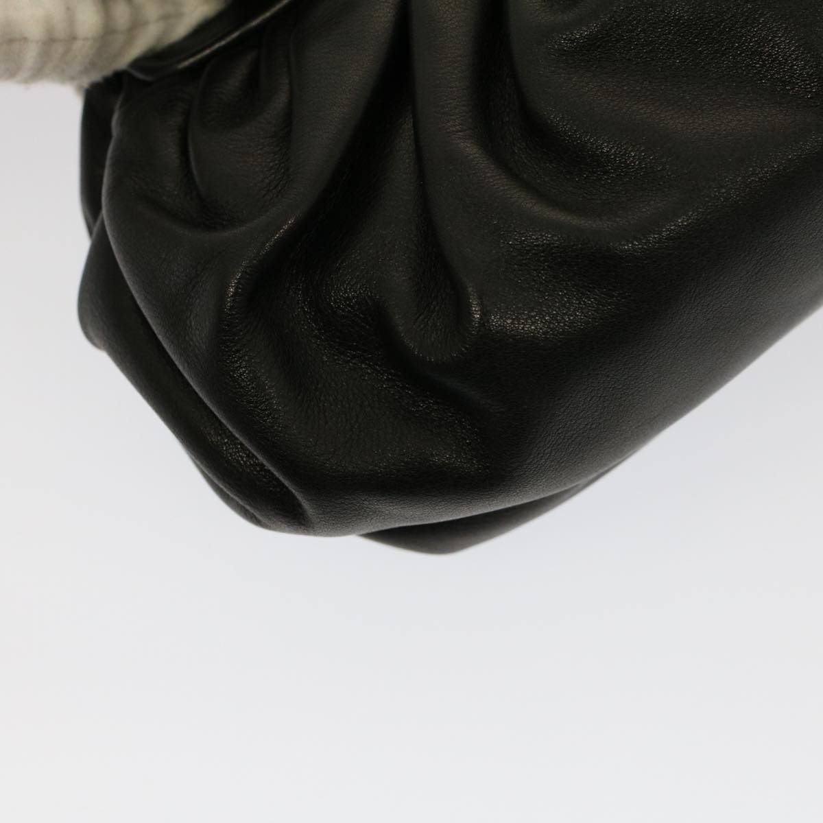 FENDI Shoulder Bag Leather Black ep1697