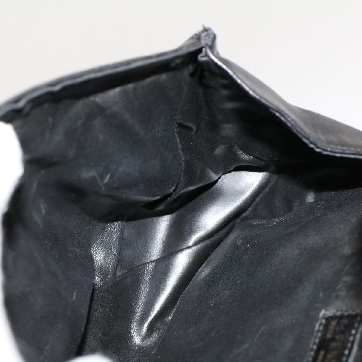 FENDI Shoulder Bag Leather Black ep1697