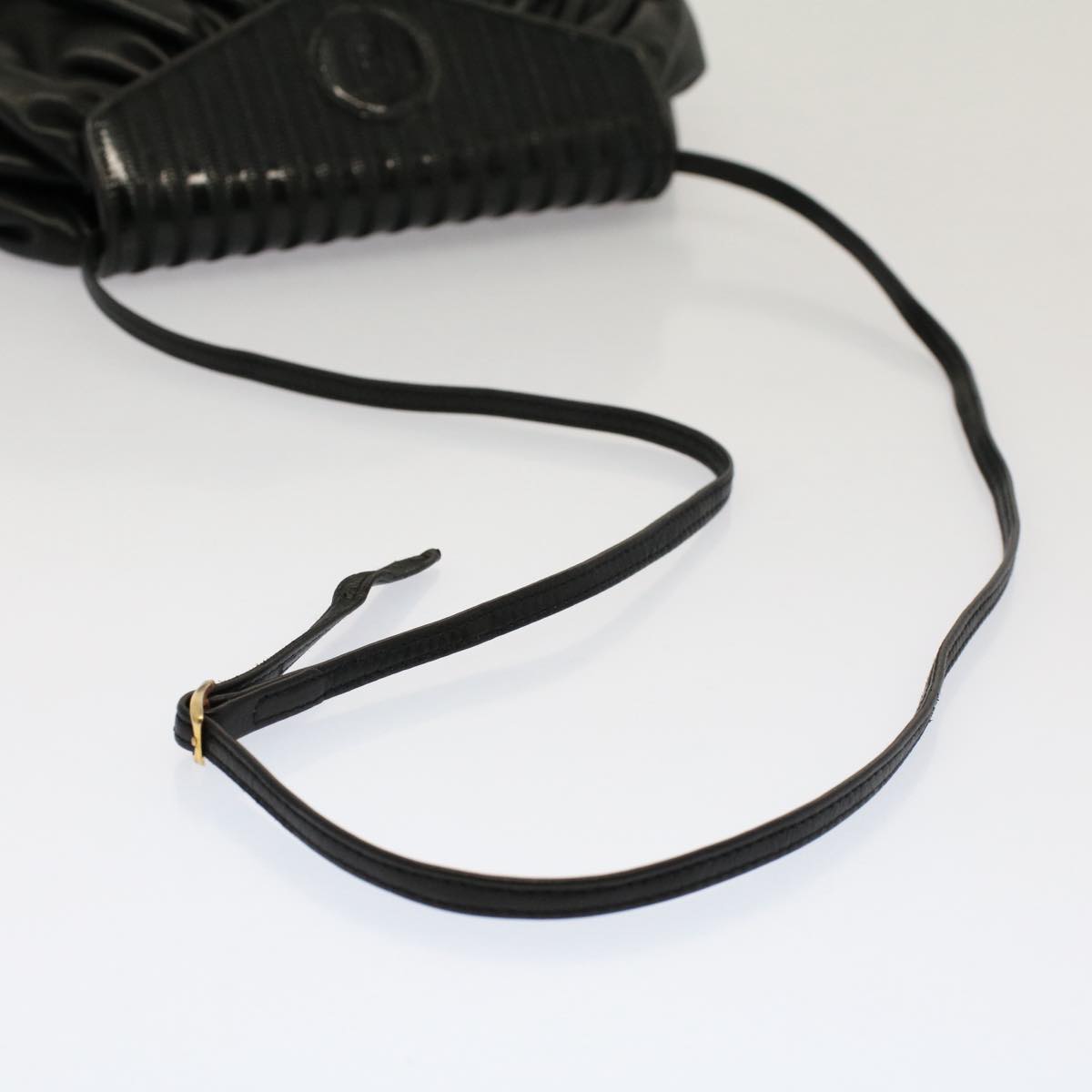 FENDI Shoulder Bag Leather Black ep1697