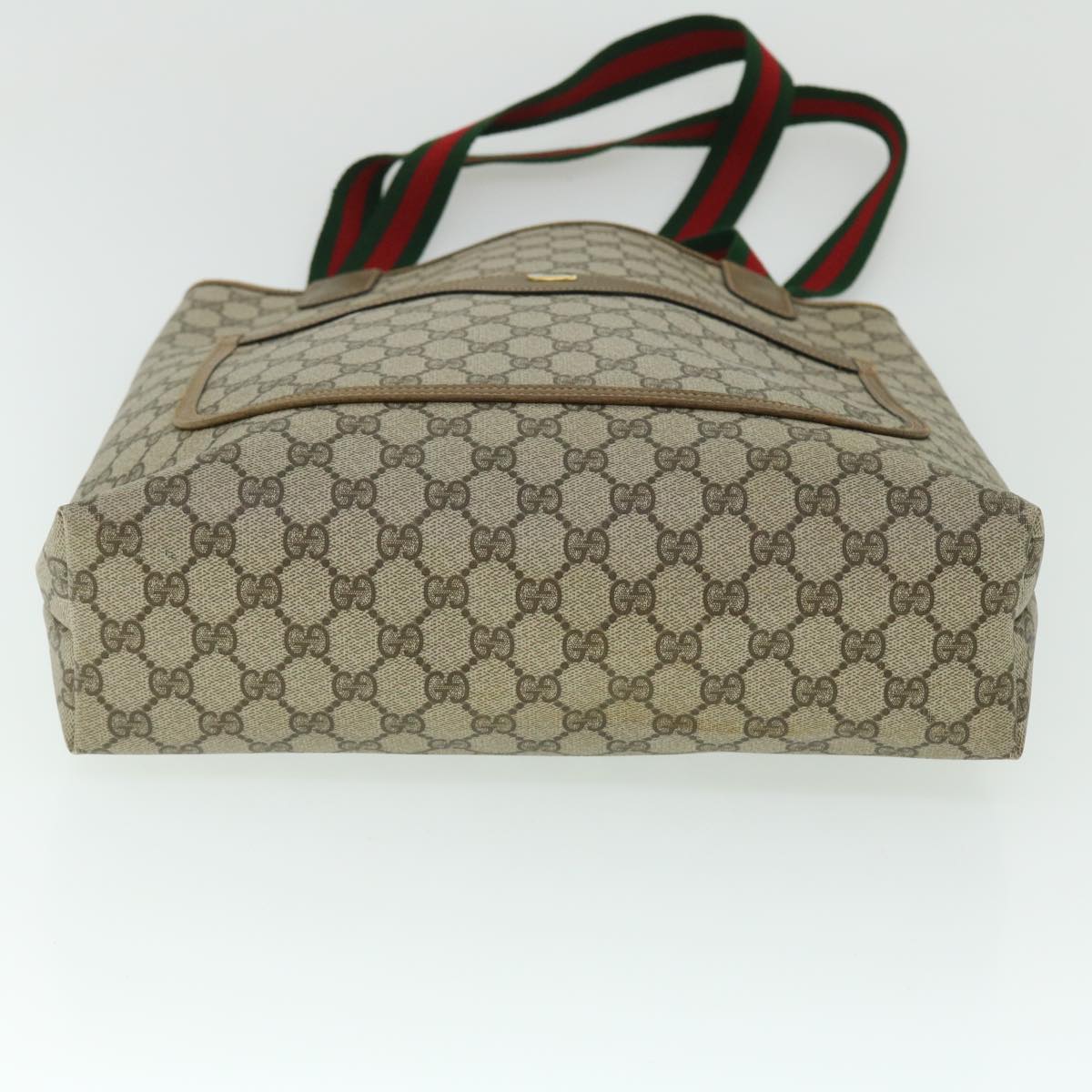 GUCCI GG Canvas Web Sherry Line Tote Bag Beige Red Green 39 02 003 ep1702