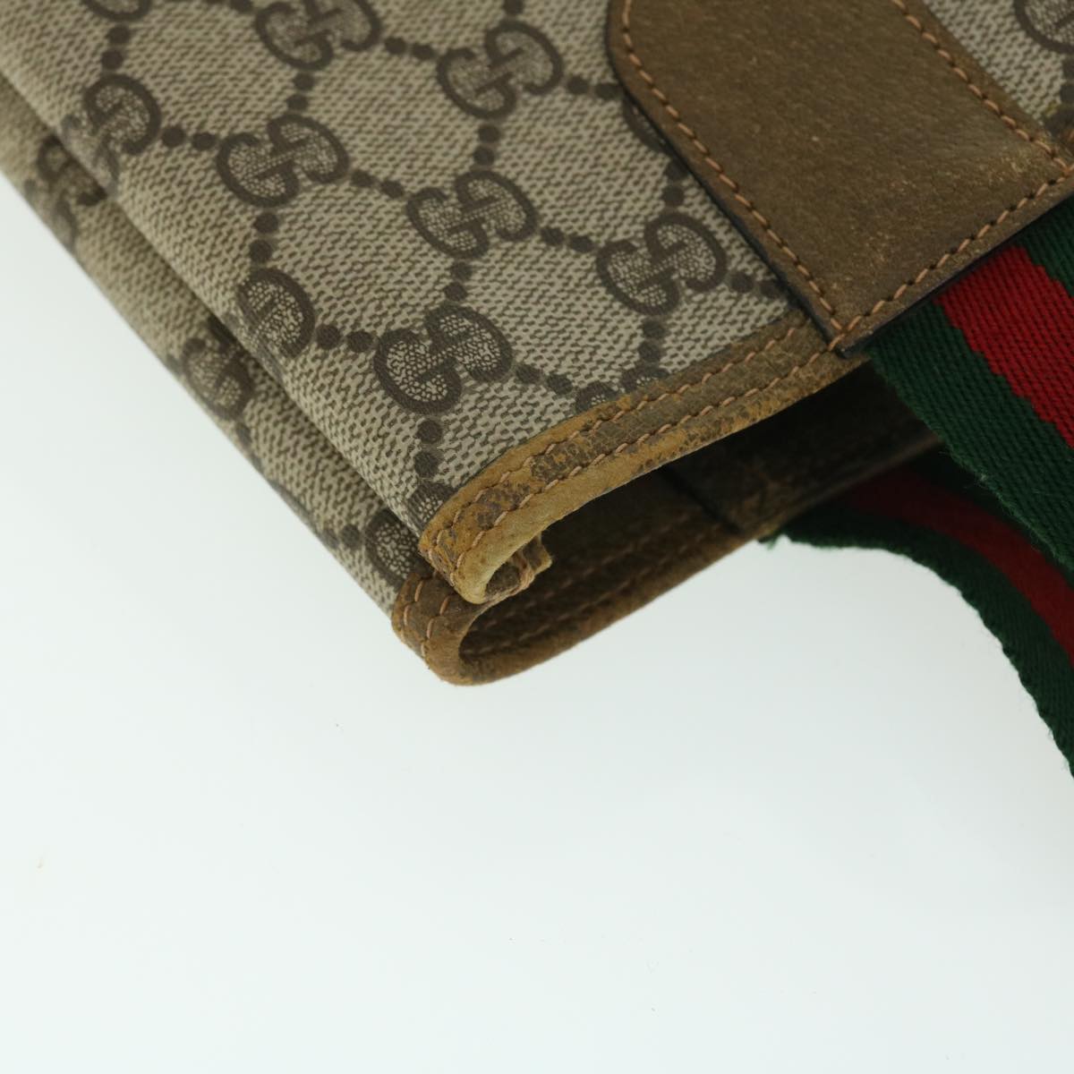 GUCCI GG Canvas Web Sherry Line Tote Bag Beige Red Green 39 02 003 ep1702