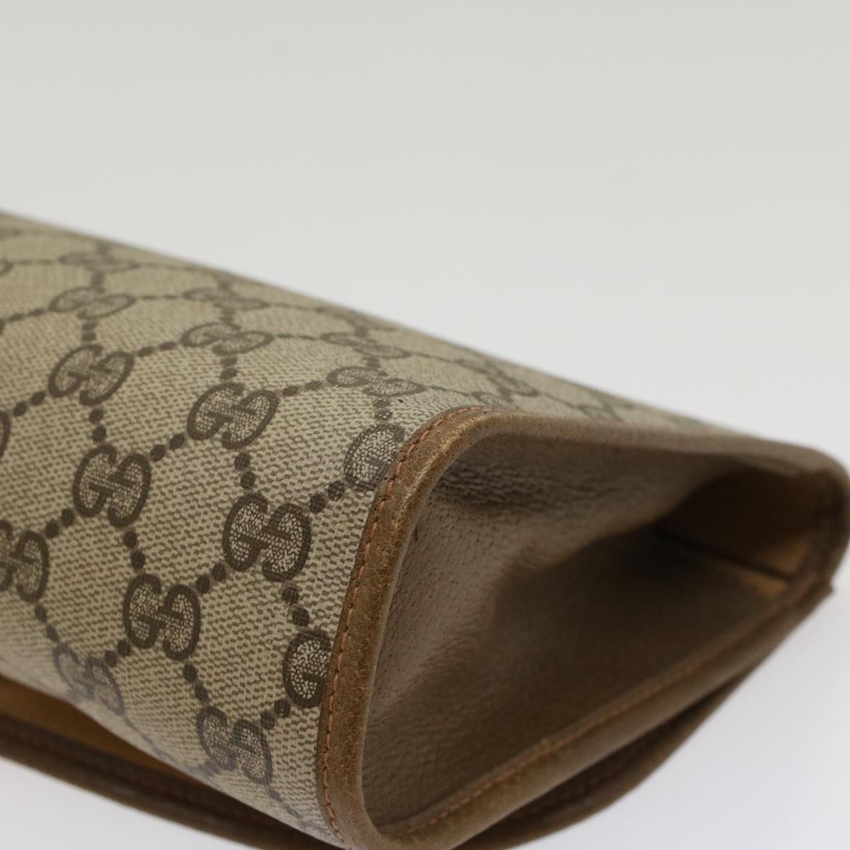 GUCCI GG Canvas Web Sherry Line Clutch Bag Beige Red Green 89 01 030 ep1704