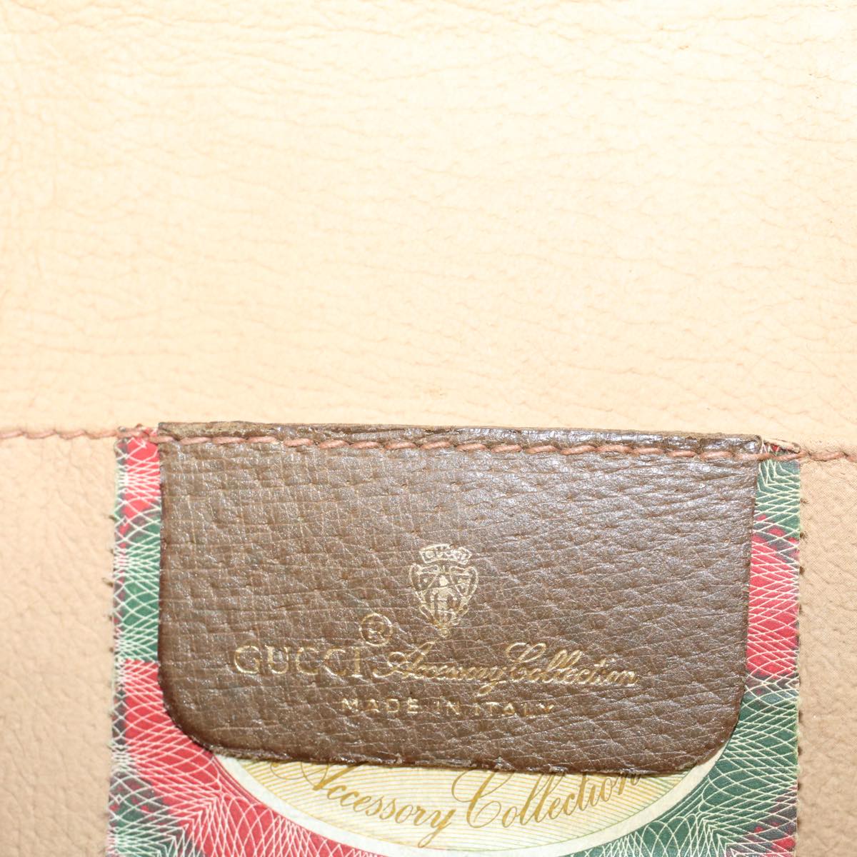 GUCCI GG Canvas Web Sherry Line Clutch Bag Beige Red Green 89 01 030 ep1704