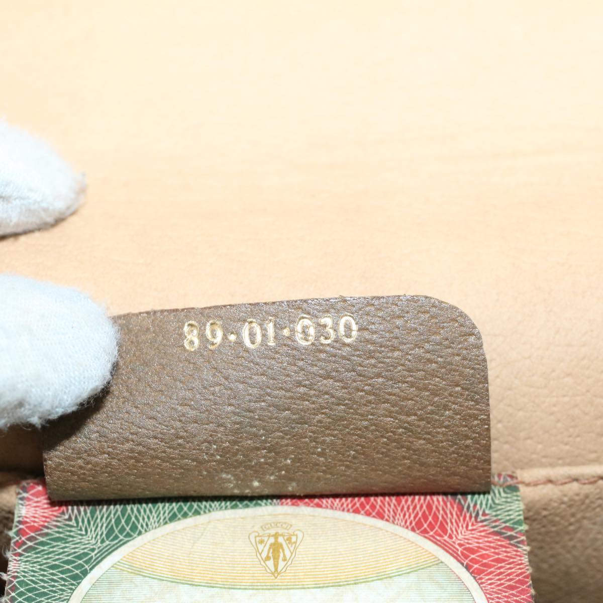 GUCCI GG Canvas Web Sherry Line Clutch Bag Beige Red Green 89 01 030 ep1704