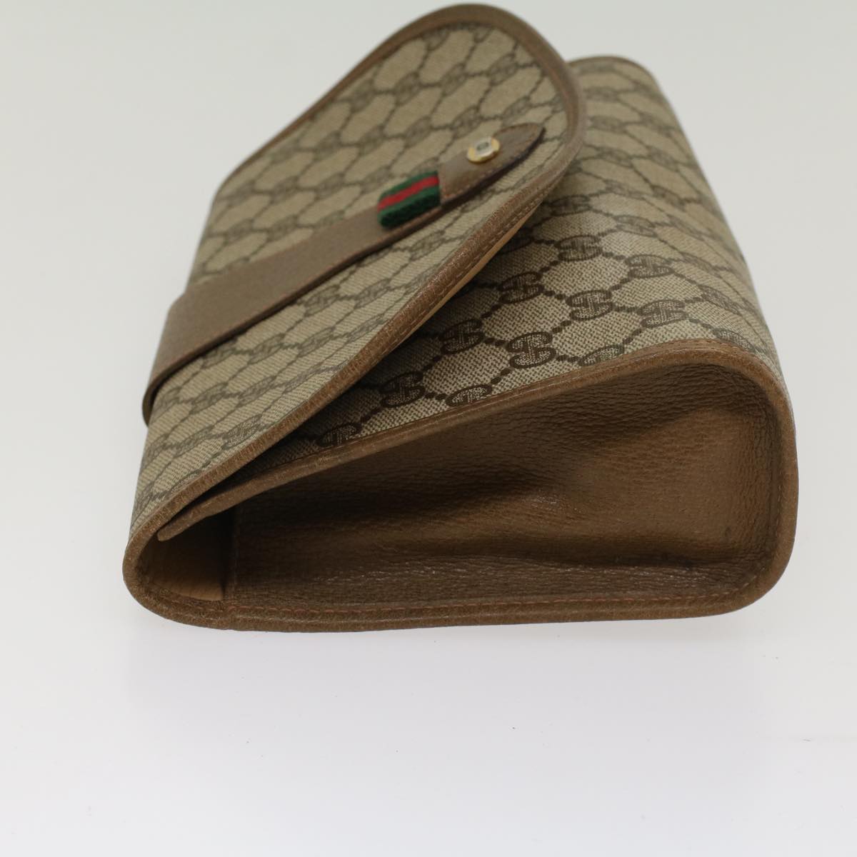 GUCCI GG Canvas Web Sherry Line Clutch Bag Beige Red Green 89 01 030 ep1704