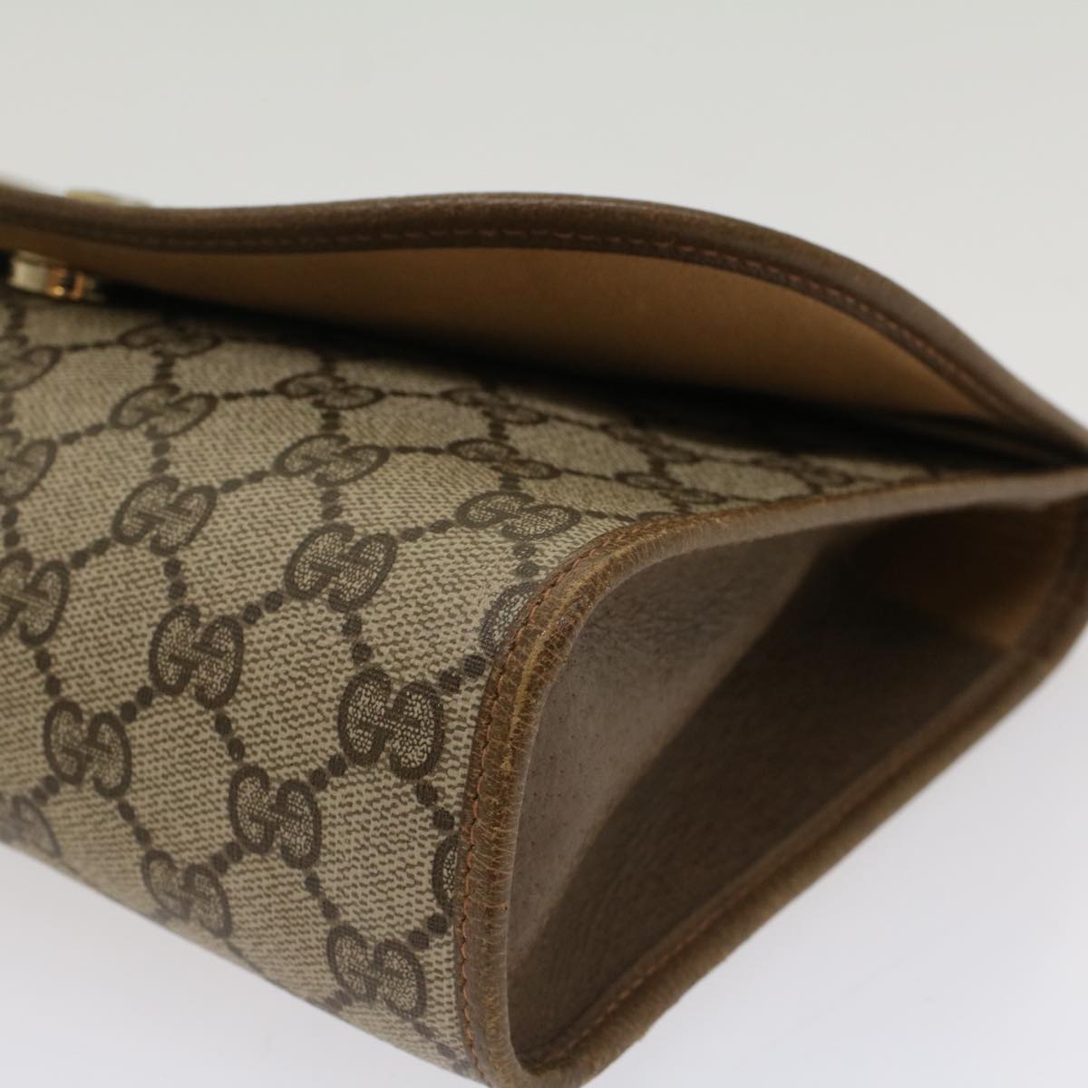 GUCCI GG Canvas Web Sherry Line Clutch Bag Beige Red Green 89 01 030 ep1704