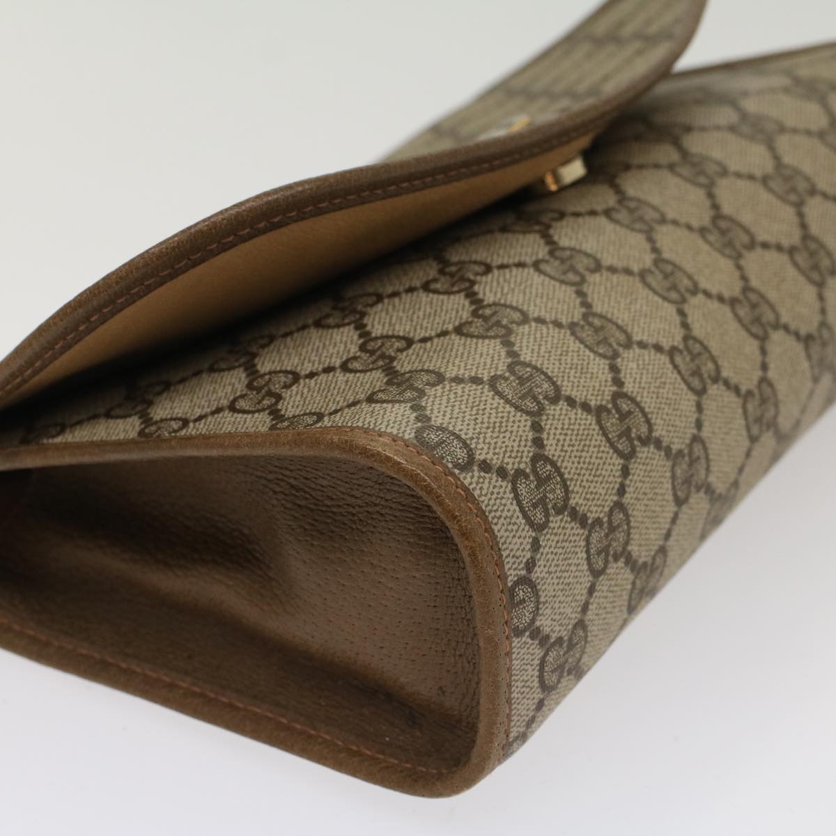 GUCCI GG Canvas Web Sherry Line Clutch Bag Beige Red Green 89 01 030 ep1704
