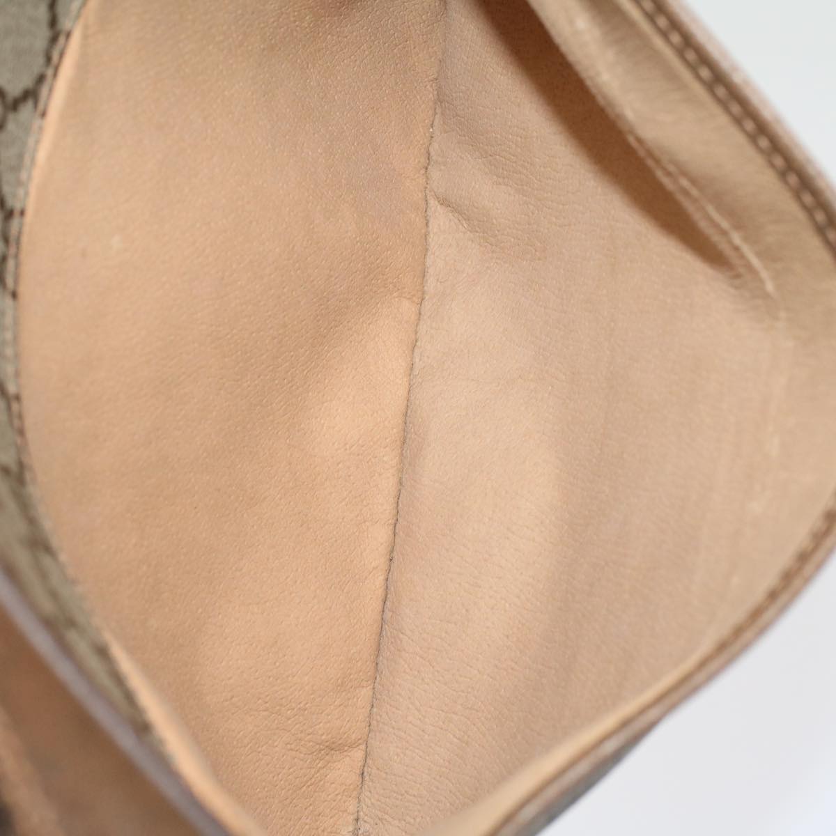 GUCCI GG Canvas Clutch Bag PVC Leather Beige ep1718