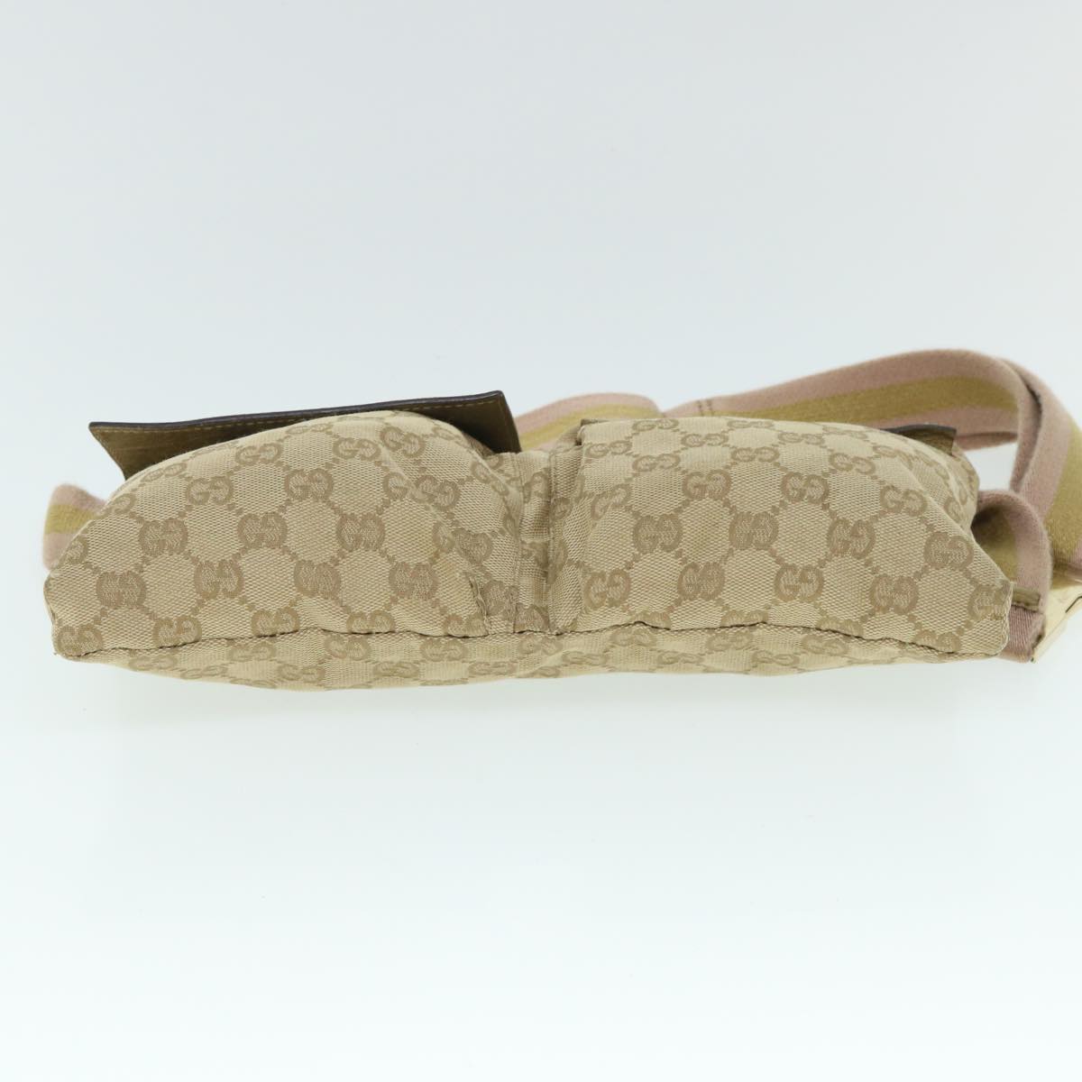 GUCCI GG Canvas Sherry Line Waist bag Beige Gold pink 28566 ep1738