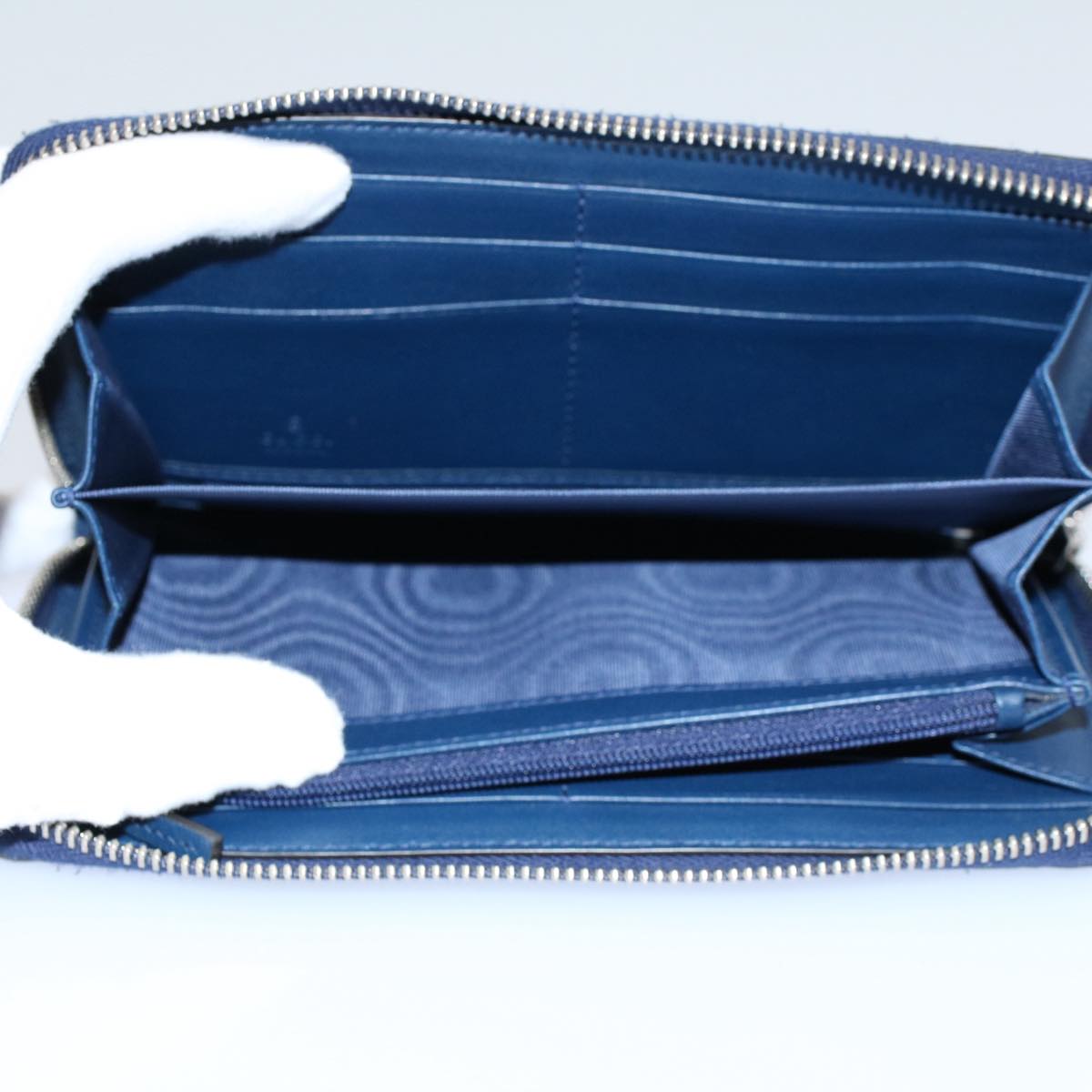 GUCCI GG Canvas Guccissima Long Wallet Yankees Navy 547791 ep1757