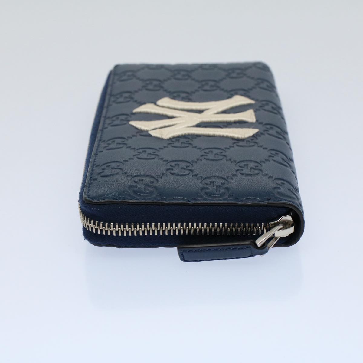 GUCCI GG Canvas Guccissima Long Wallet Yankees Navy 547791 ep1757