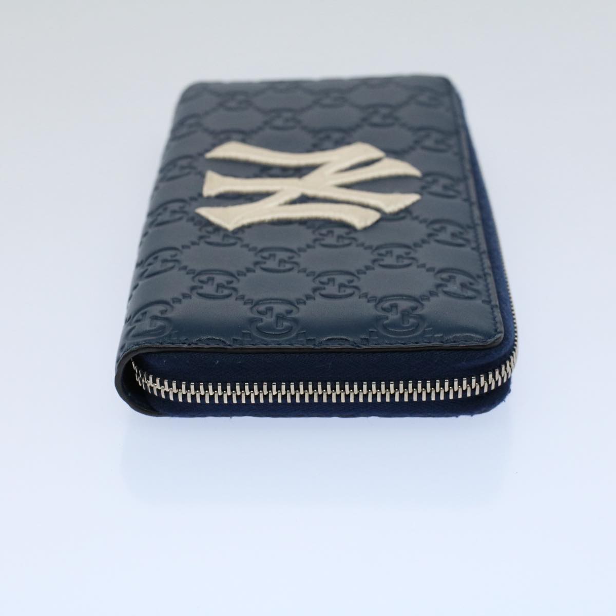 GUCCI GG Canvas Guccissima Long Wallet Yankees Navy 547791 ep1757
