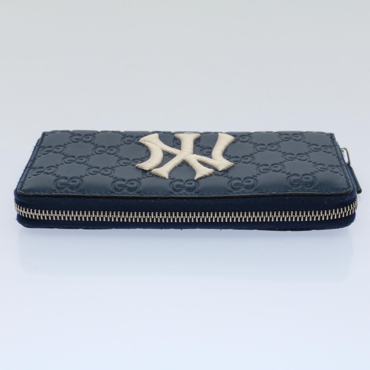 GUCCI GG Canvas Guccissima Long Wallet Yankees Navy 547791 ep1757