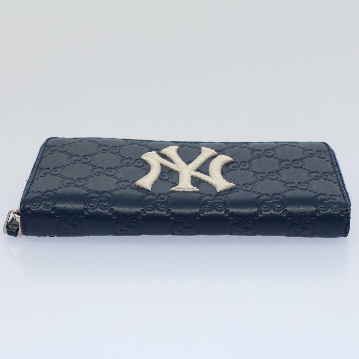 GUCCI GG Canvas Guccissima Long Wallet Yankees Navy 547791 ep1757