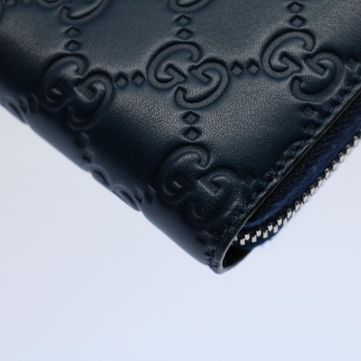 GUCCI GG Canvas Guccissima Long Wallet Yankees Navy 547791 ep1757