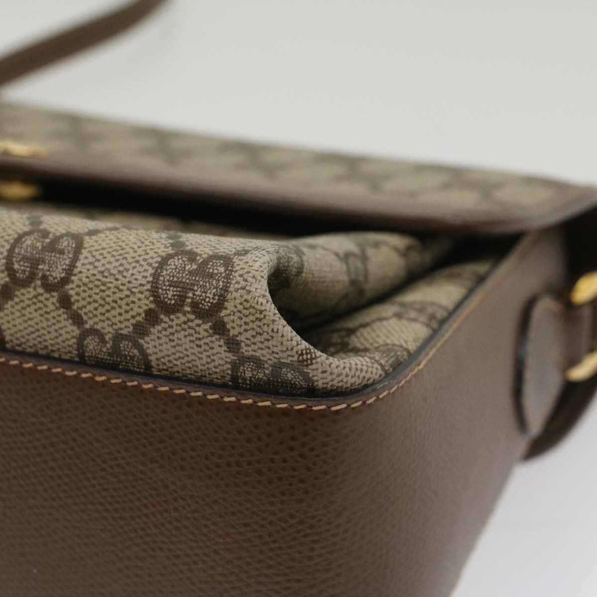 GUCCI GG Canvas Shoulder Bag PVC Leather Beige 001 113 6165 ep1762