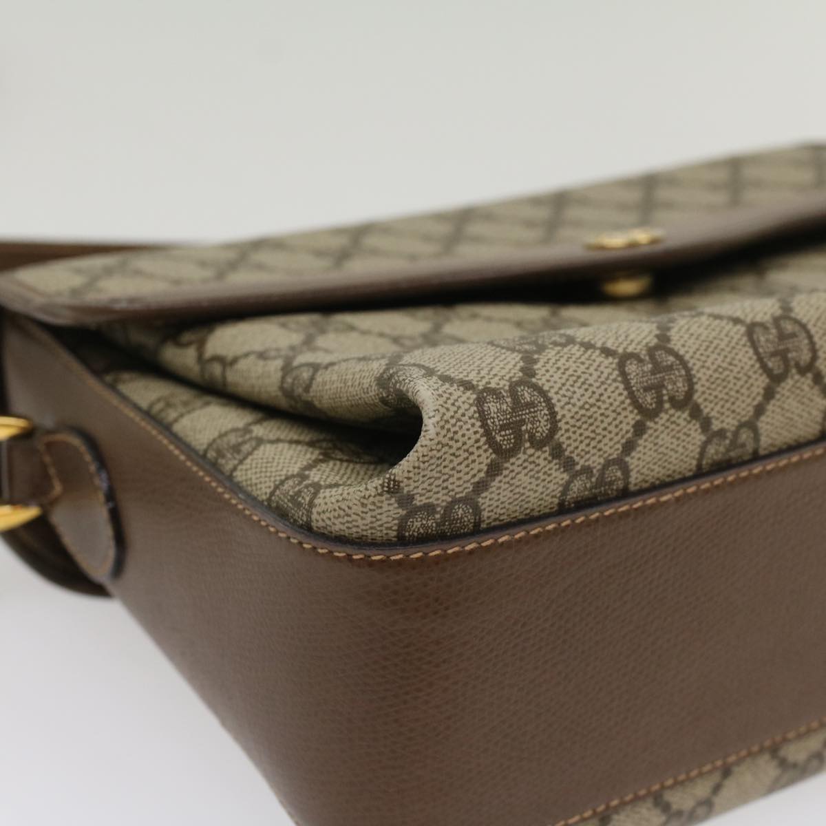 GUCCI GG Canvas Shoulder Bag PVC Leather Beige 001 113 6165 ep1762