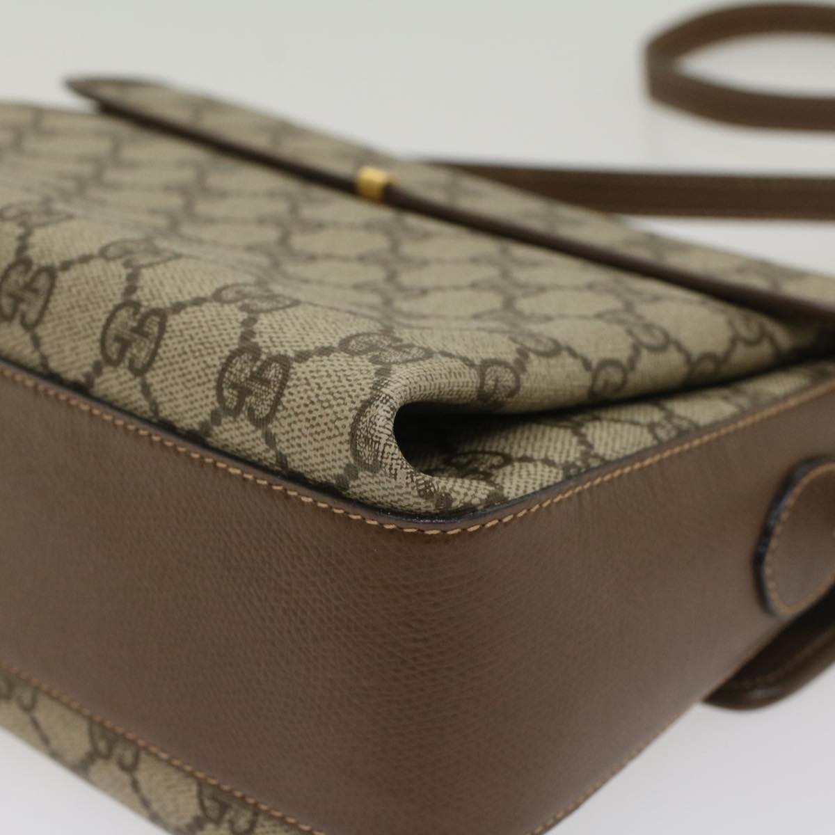 GUCCI GG Canvas Shoulder Bag PVC Leather Beige 001 113 6165 ep1762