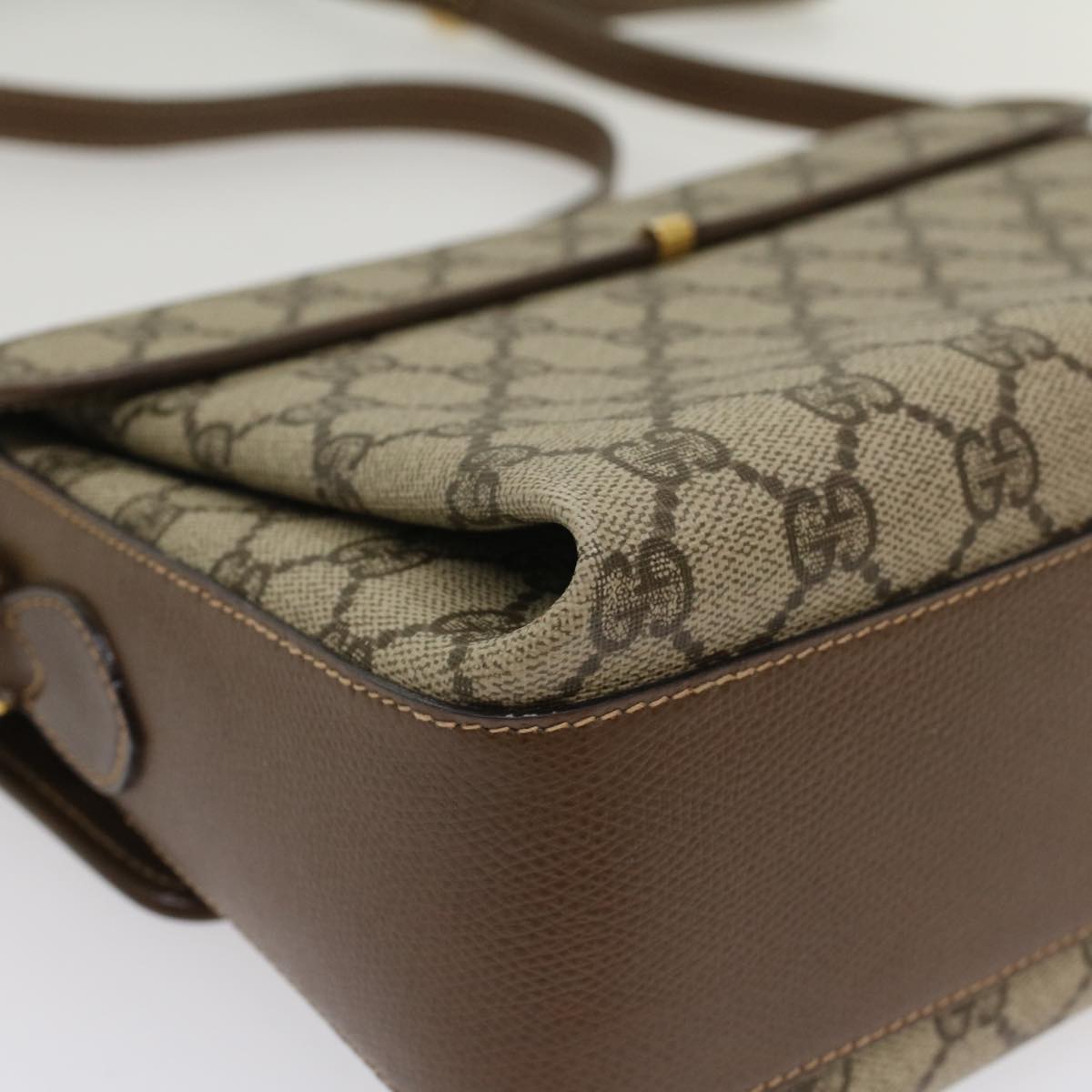 GUCCI GG Canvas Shoulder Bag PVC Leather Beige 001 113 6165 ep1762