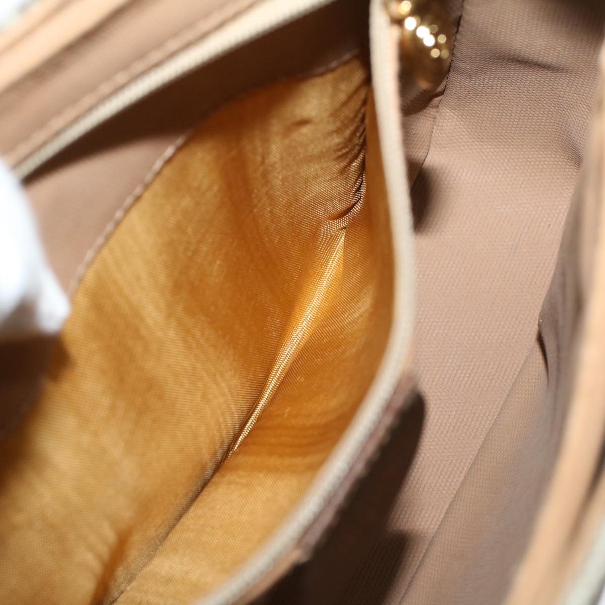 GUCCI GG Canvas Shoulder Bag PVC Leather Beige 001 113 6165 ep1762