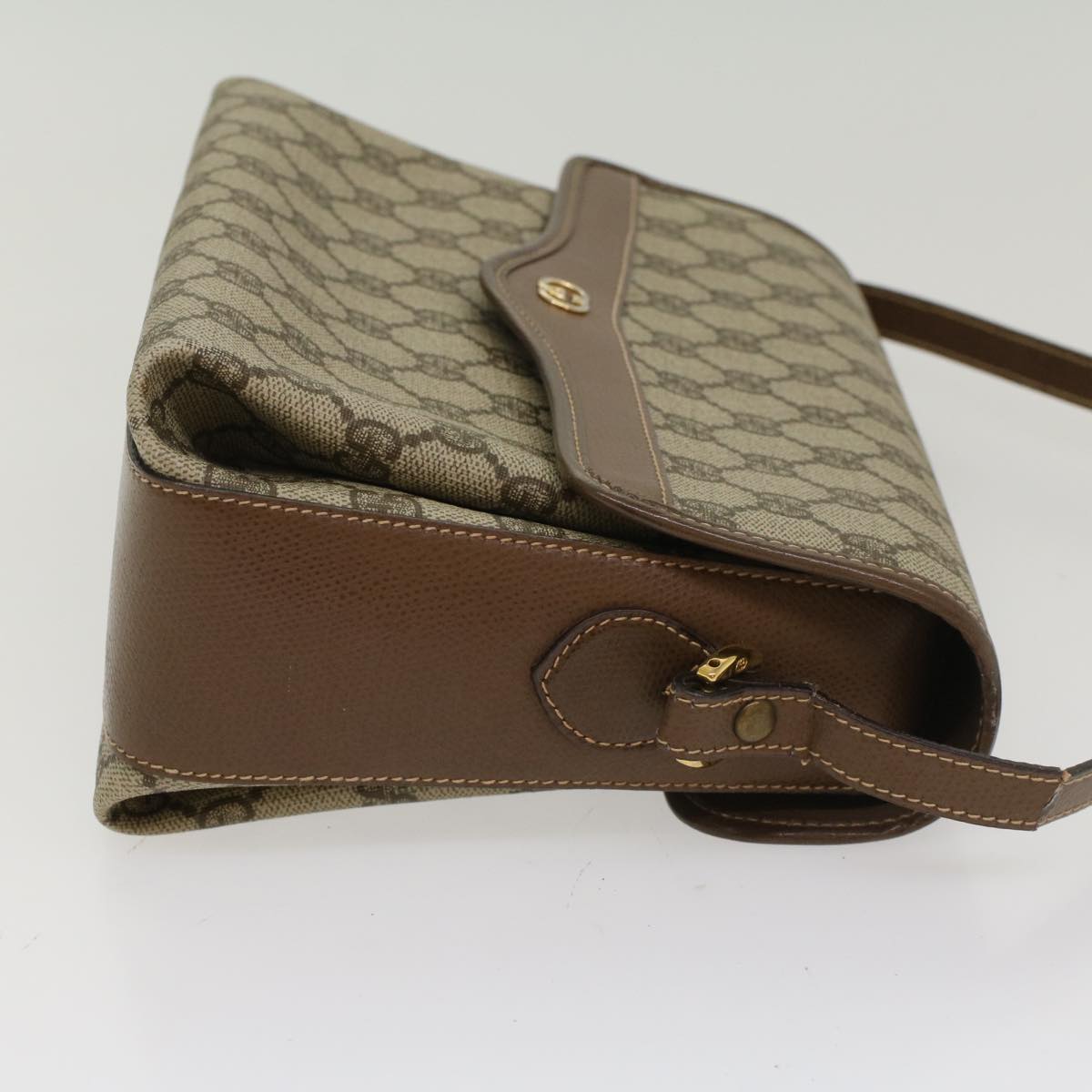 GUCCI GG Canvas Shoulder Bag PVC Leather Beige 001 113 6165 ep1762