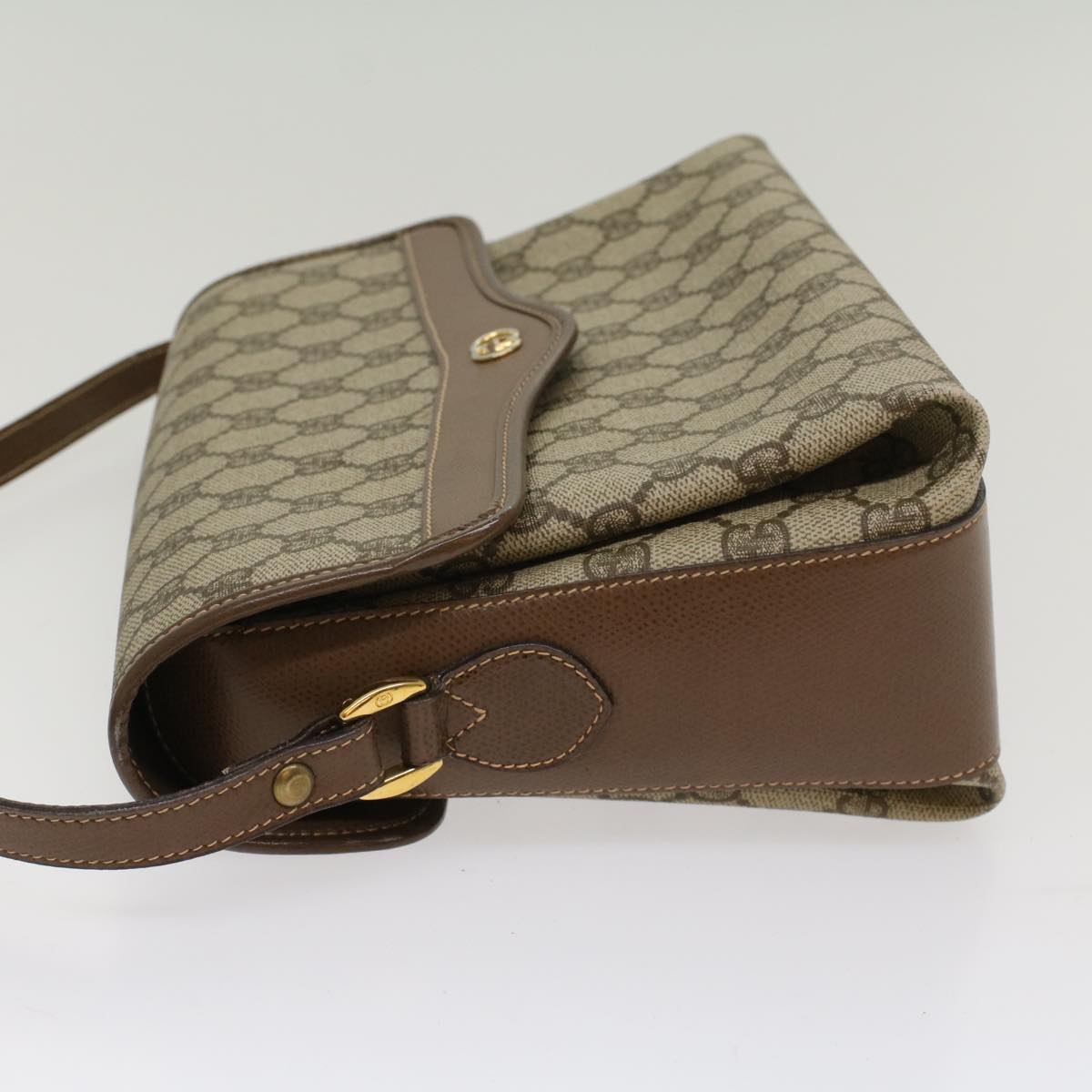 GUCCI GG Canvas Shoulder Bag PVC Leather Beige 001 113 6165 ep1762