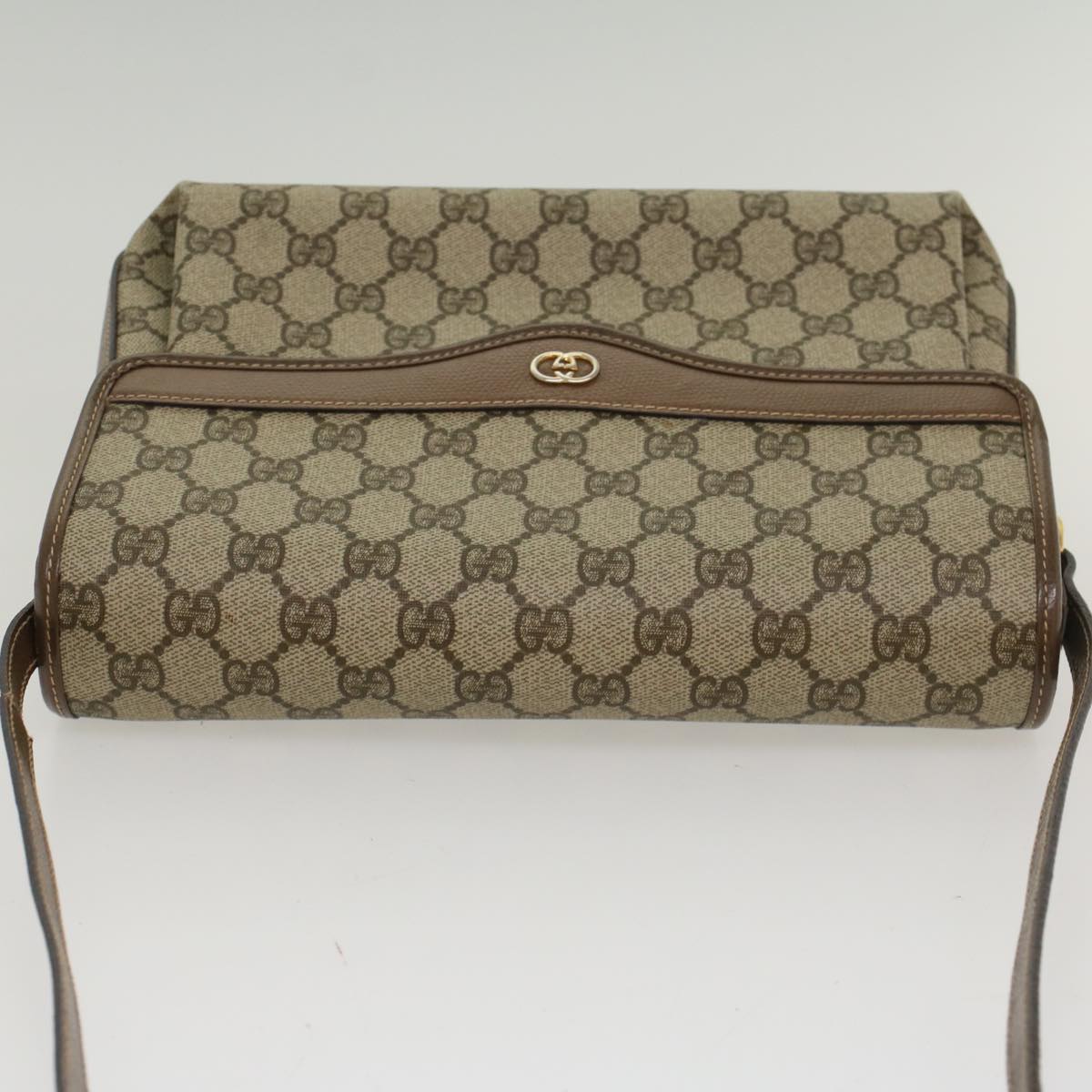 GUCCI GG Canvas Shoulder Bag PVC Leather Beige 001 113 6165 ep1762