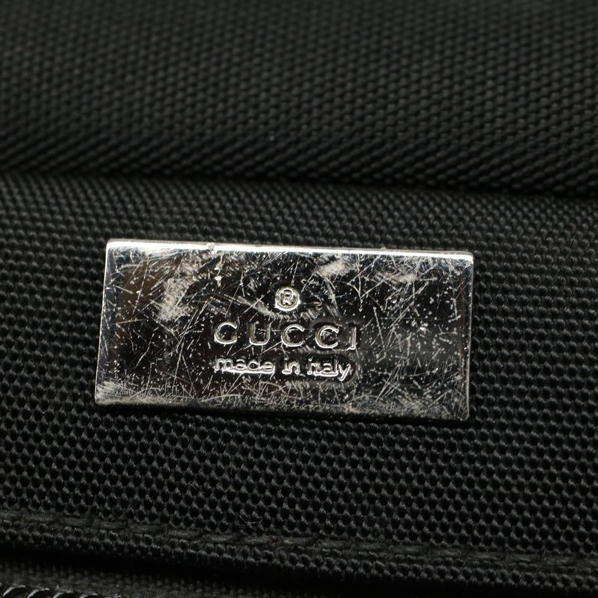 GUCCI Clutch Bag Canvas Black 02888 002058 ep1773