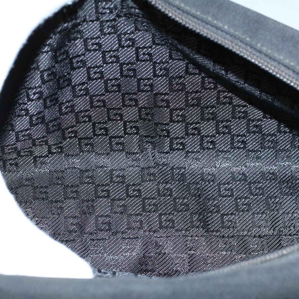GUCCI Clutch Bag Canvas Black 02888 002058 ep1773