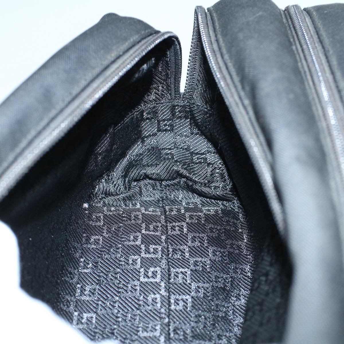 GUCCI Clutch Bag Canvas Black 02888 002058 ep1773