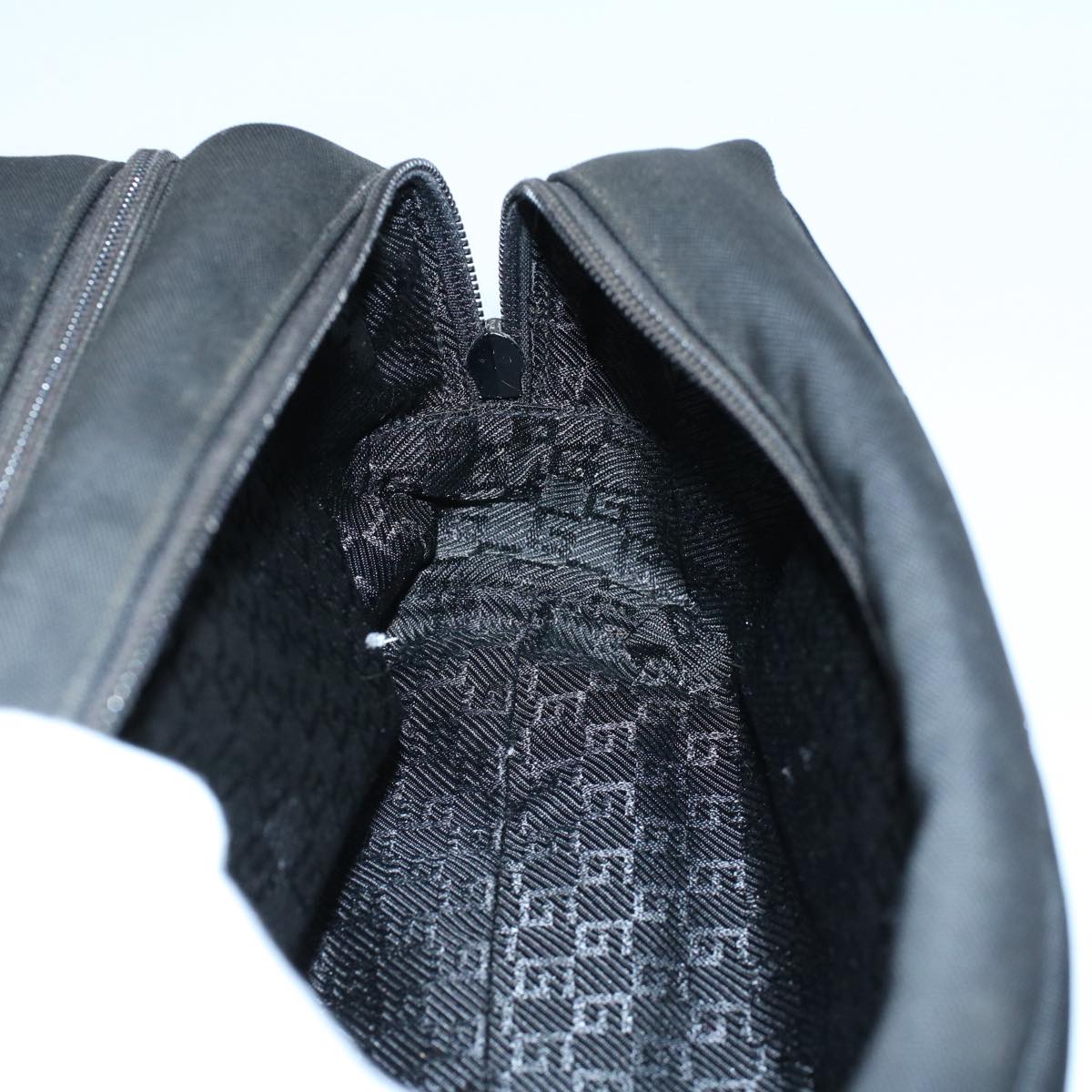 GUCCI Clutch Bag Canvas Black 02888 002058 ep1773