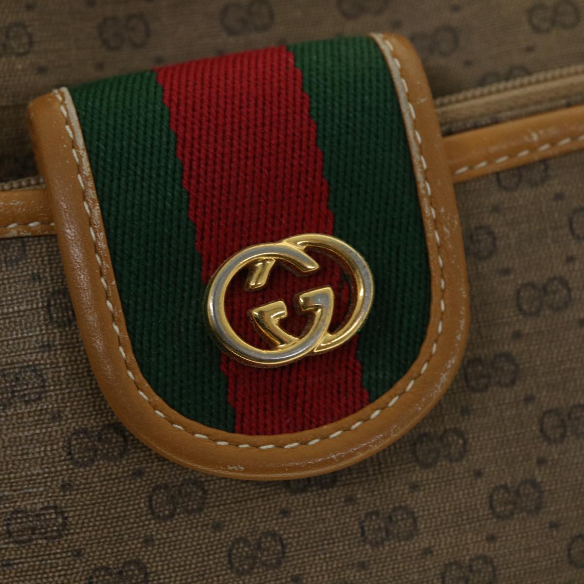 GUCCI Micro GG Canvas Web Sherry Line Shoulder Bag Beige 001 56 0944 ep1776