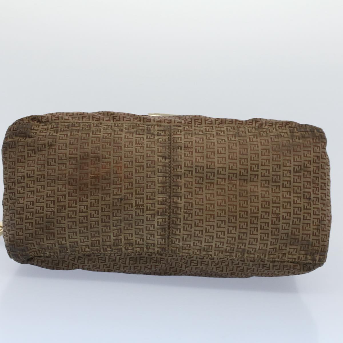 FENDI Zucchino Canvas Shoulder Bag Brown ep1788