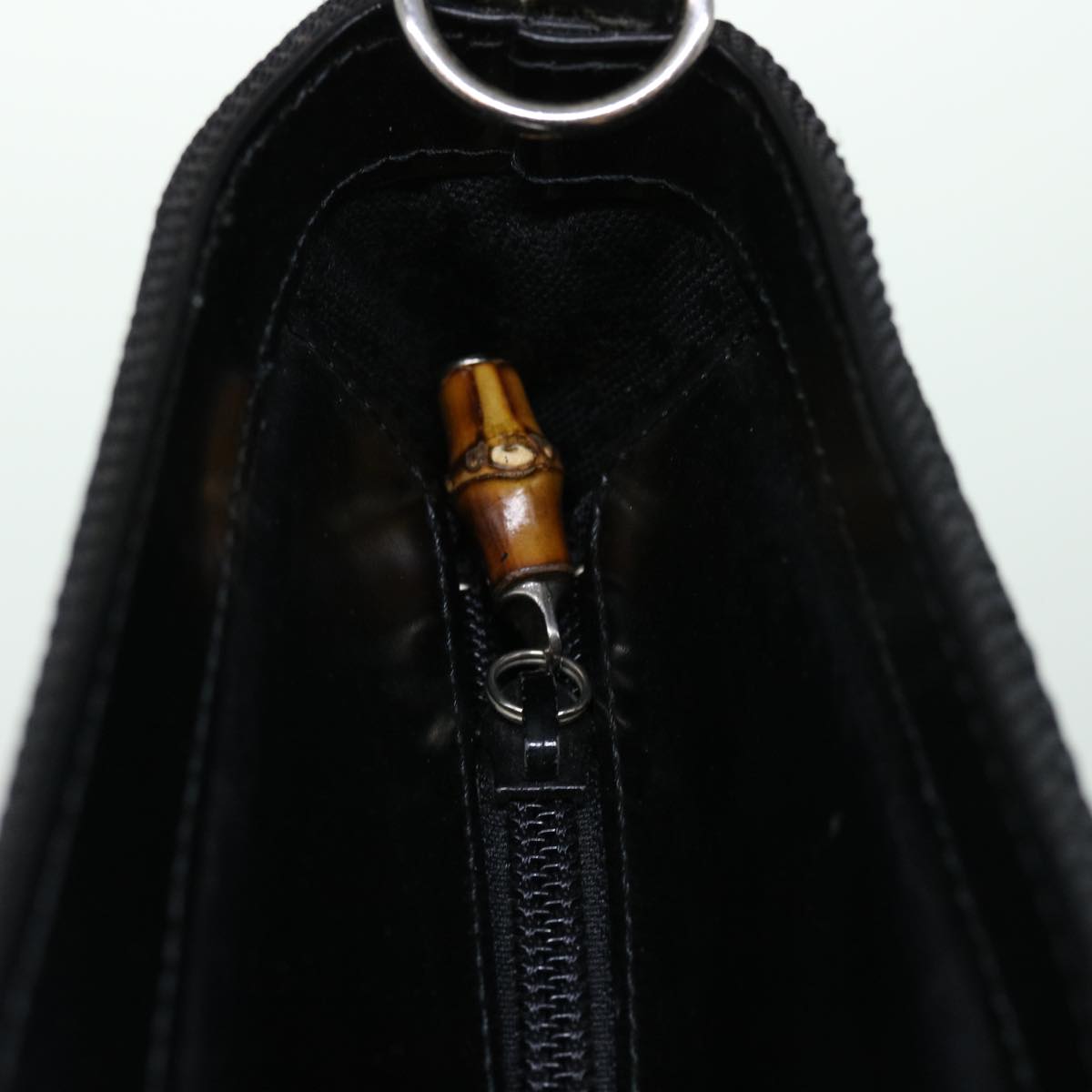 GUCCI Bamboo Hand Bag Canvas Black 002 2058 0439 5 ep1794