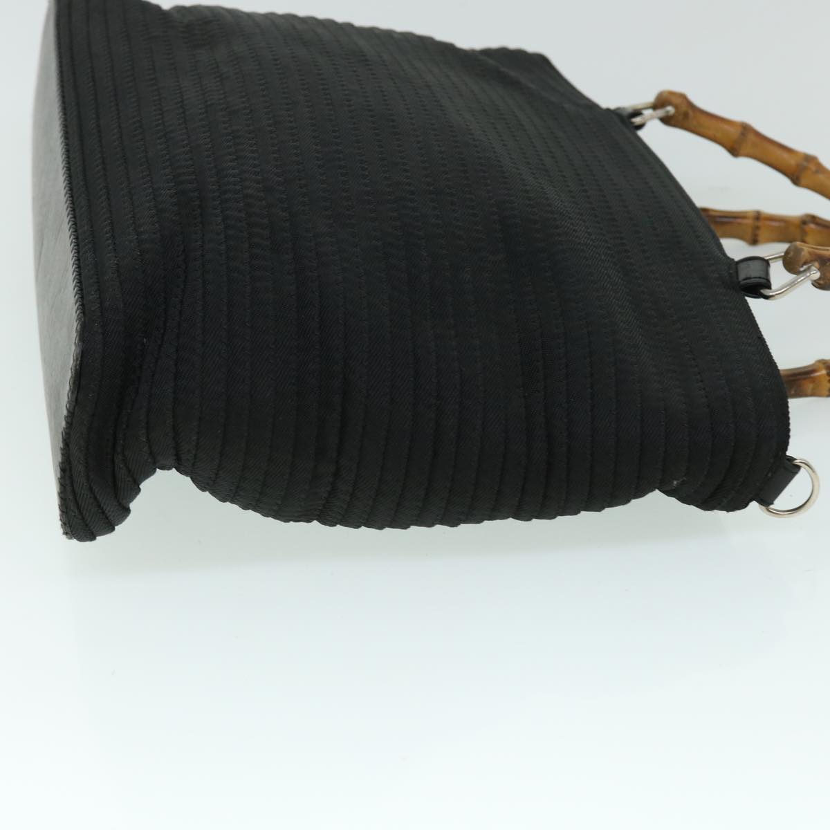 GUCCI Bamboo Hand Bag Canvas Black 002 2058 0439 5 ep1794