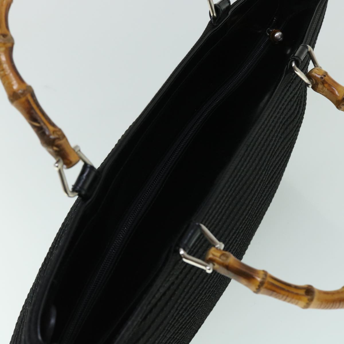GUCCI Bamboo Hand Bag Canvas Black 002 2058 0439 5 ep1794