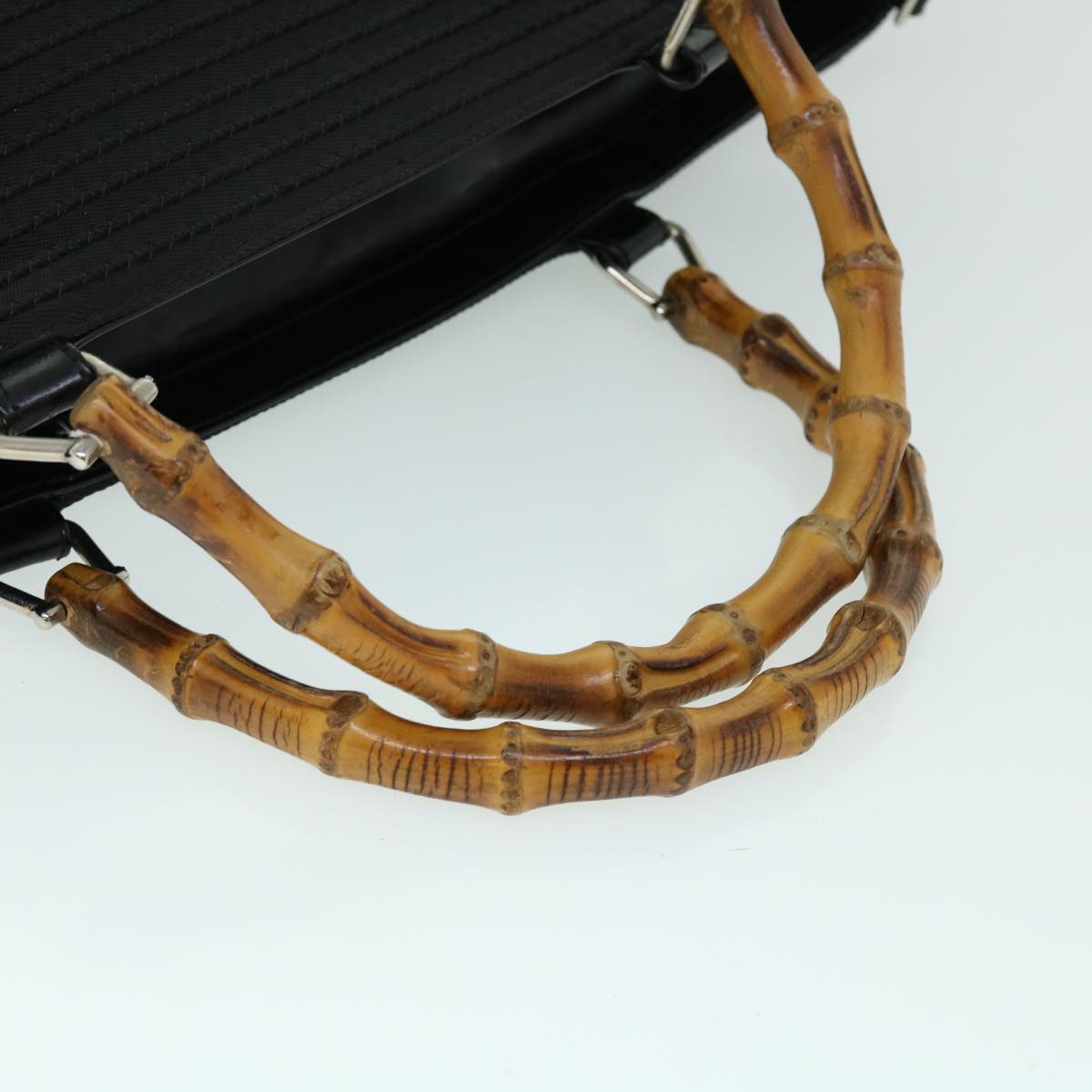 GUCCI Bamboo Hand Bag Canvas Black 002 2058 0439 5 ep1794
