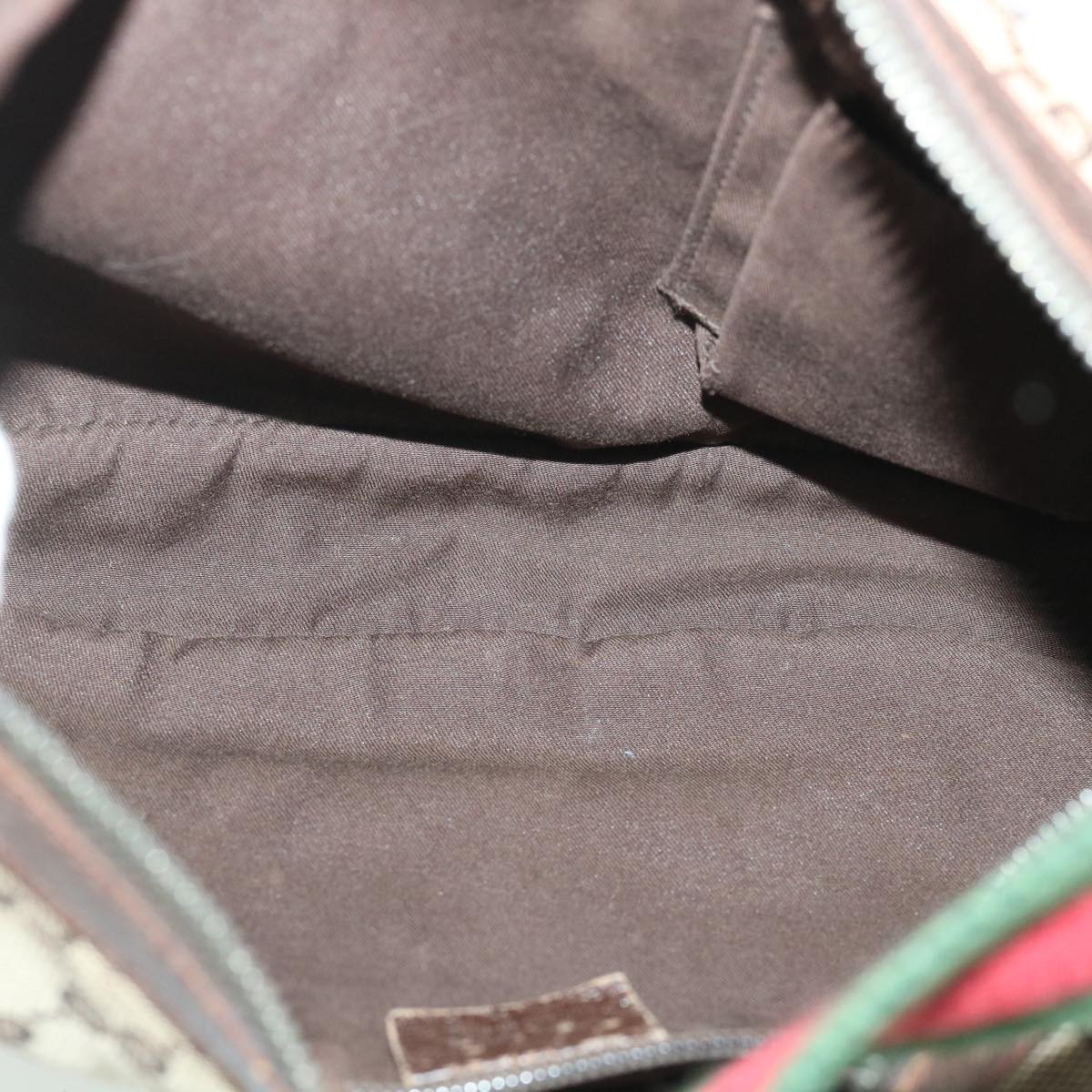 GUCCI GG Canvas Web Sherry Line Shoulder Bag Beige Red Green 122790 ep1805