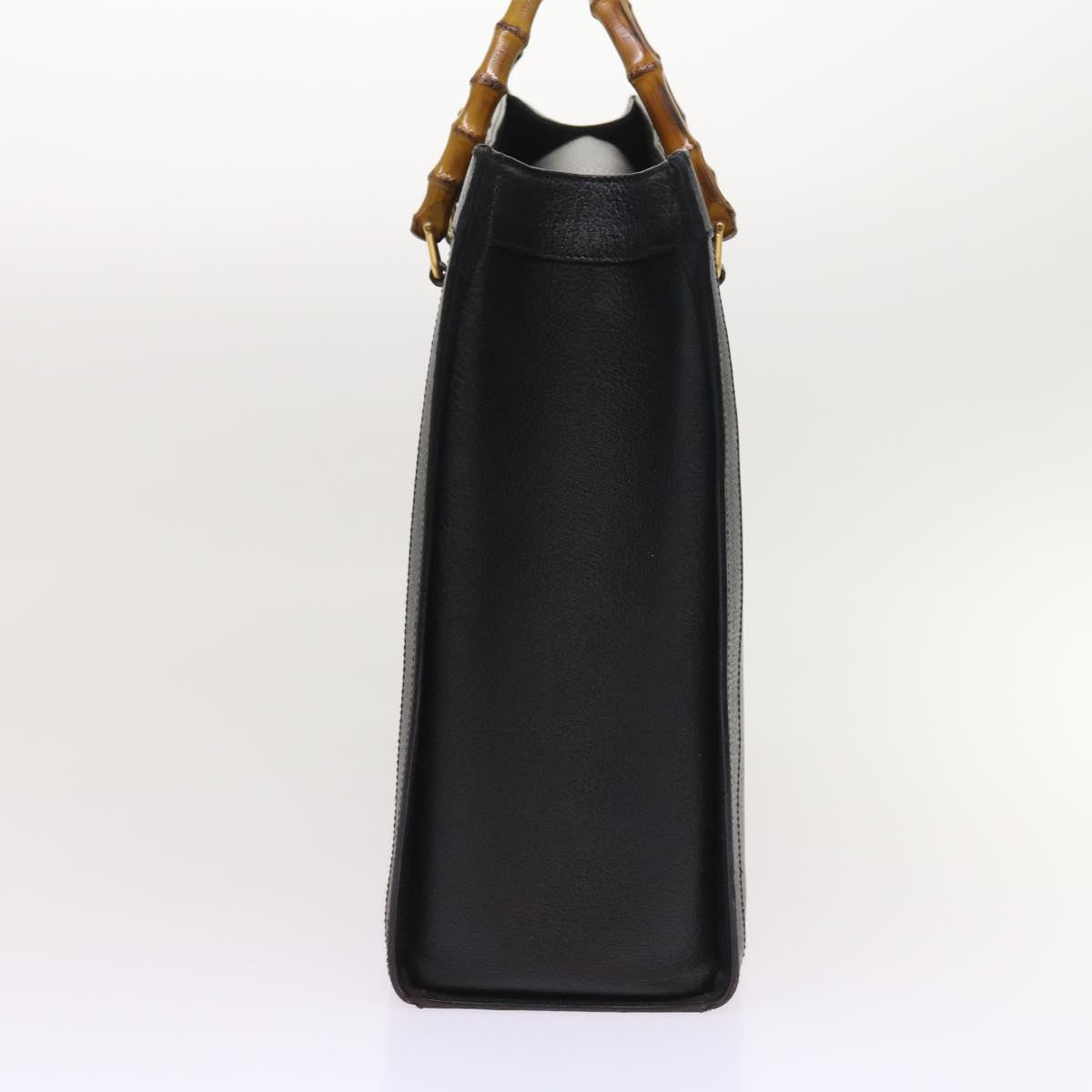 GUCCI Bamboo Hand Bag Leather Black 002 1186 0259 ep1809
