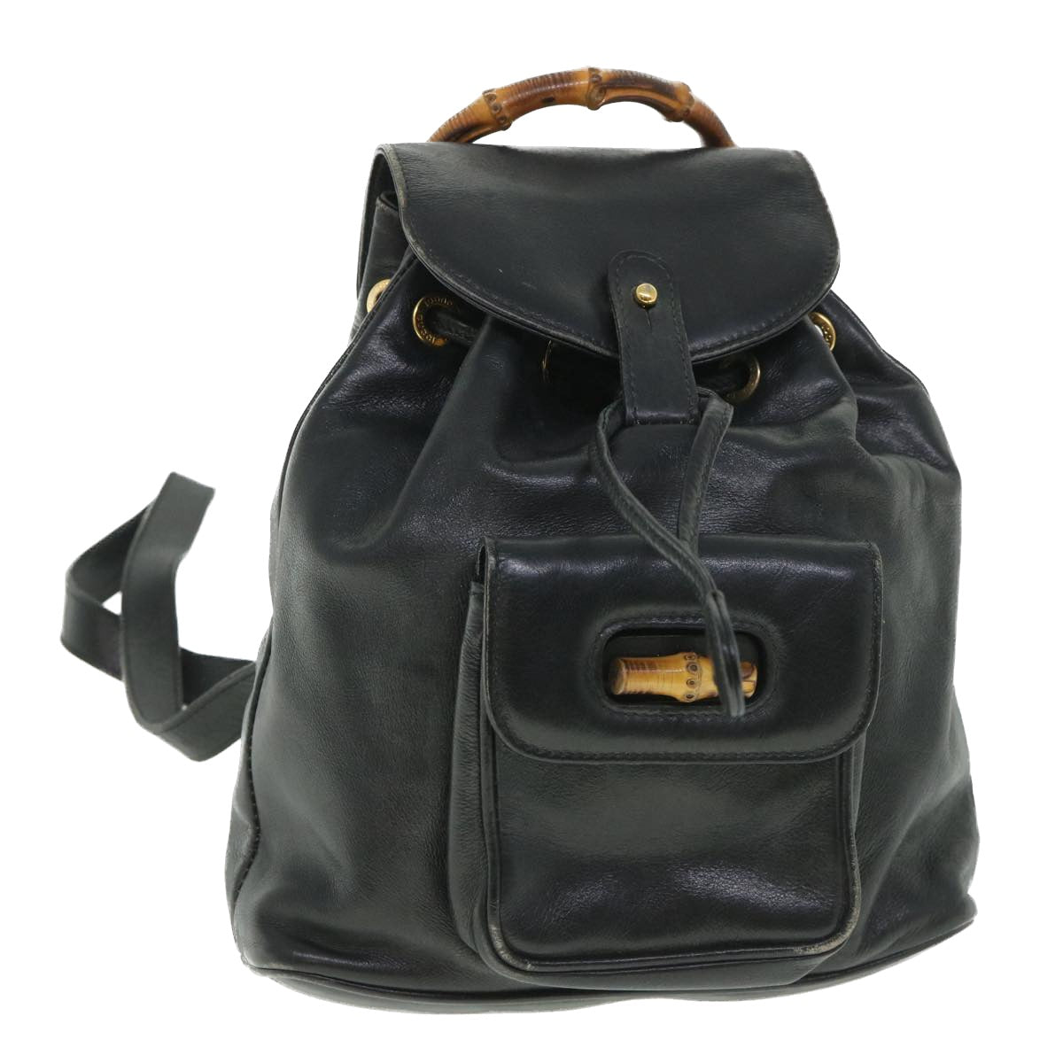 GUCCI Bamboo Backpack Leather Black 003 2058 0030 ep1813