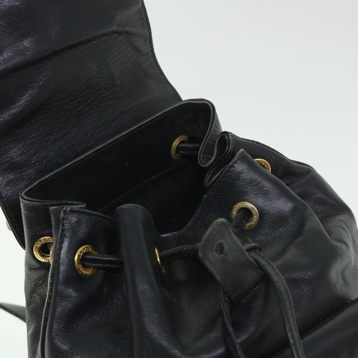 GUCCI Bamboo Backpack Leather Black 003 2058 0030 ep1813