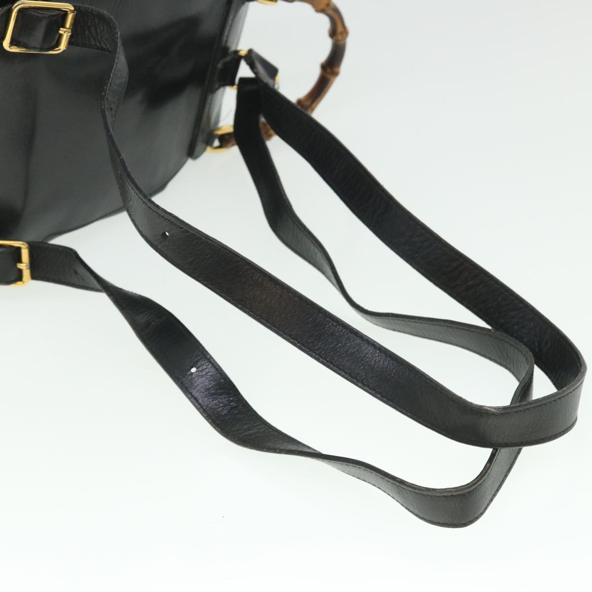 GUCCI Bamboo Backpack Leather Black 003 2058 0030 ep1813