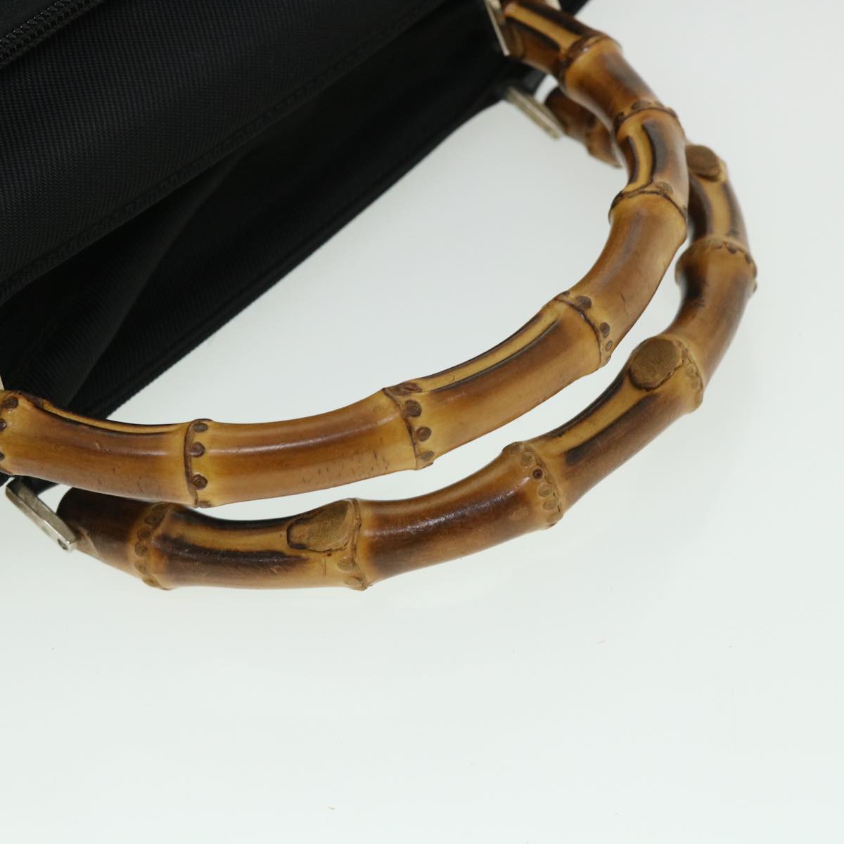 GUCCI Bamboo Hand Bag Nylon 2way Black 002 2058 0508 5 ep1817