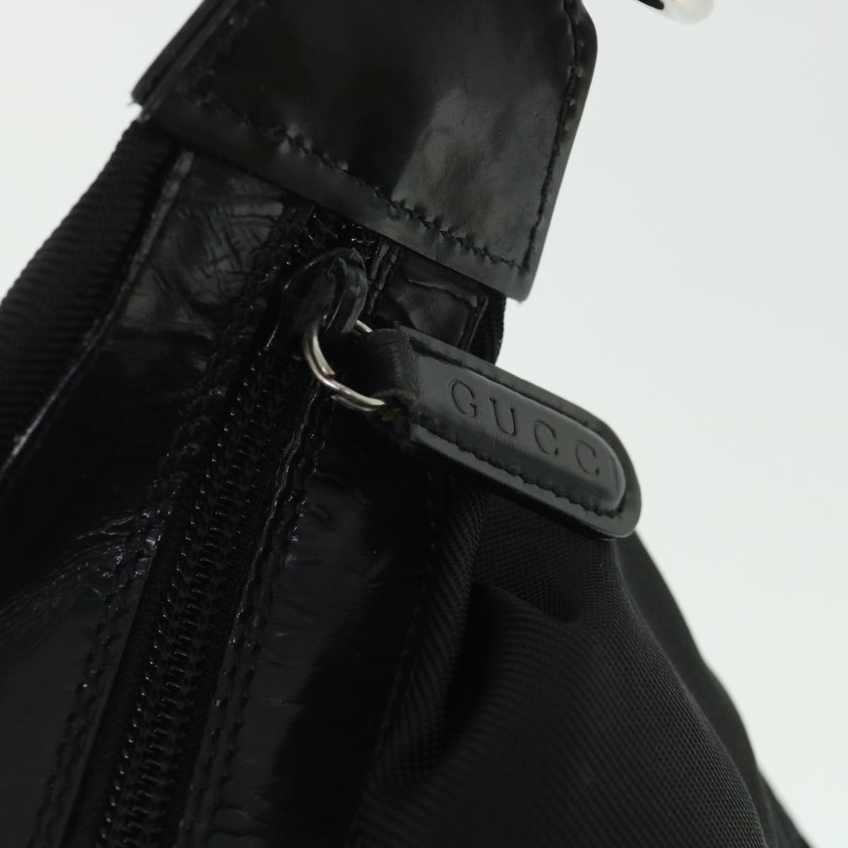 GUCCI Bamboo Shoulder Bag Nylon Black 000 1956 0531 ep1818