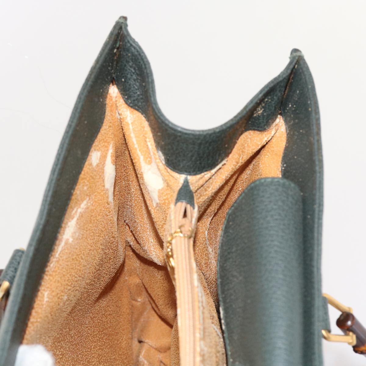 GUCCI Bamboo Hand Bag Leather Green 002 1186 0259 ep1822