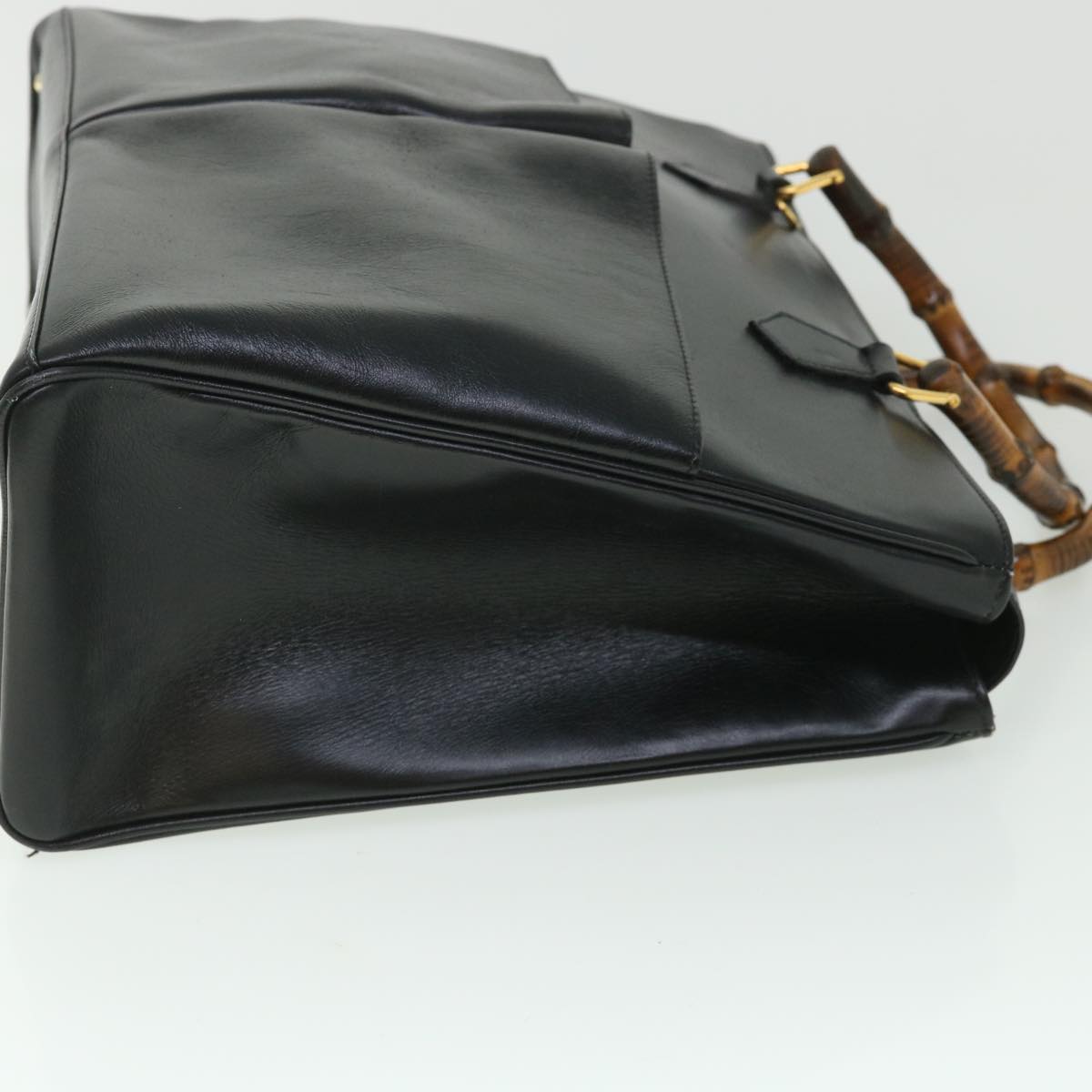 GUCCI Bamboo Hand Bag Leather 2way Black 002 2855 0322 0 ep1823