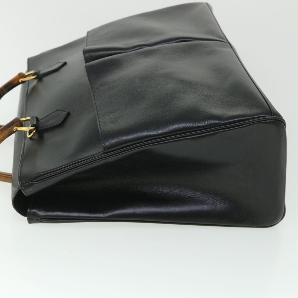 GUCCI Bamboo Hand Bag Leather 2way Black 002 2855 0322 0 ep1823