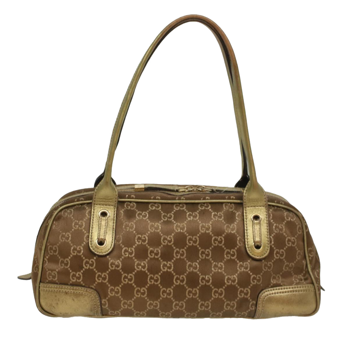 GUCCI GG Canvas Shoulder Bag Gold Tone 161720 ep1828
