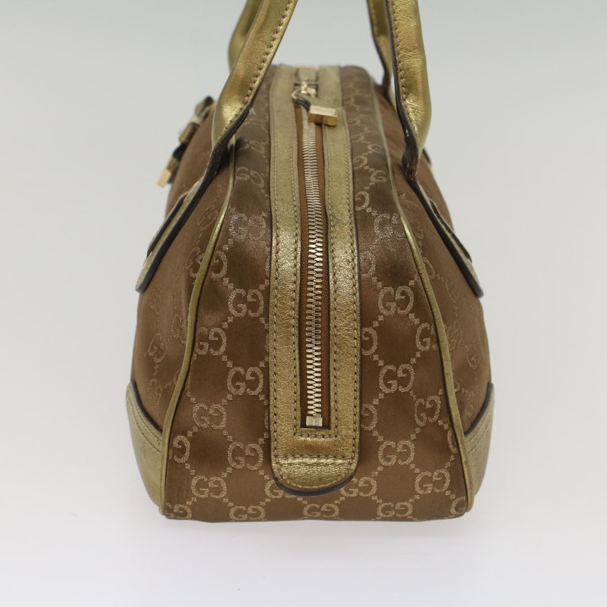 GUCCI GG Canvas Shoulder Bag Gold Tone 161720 ep1828