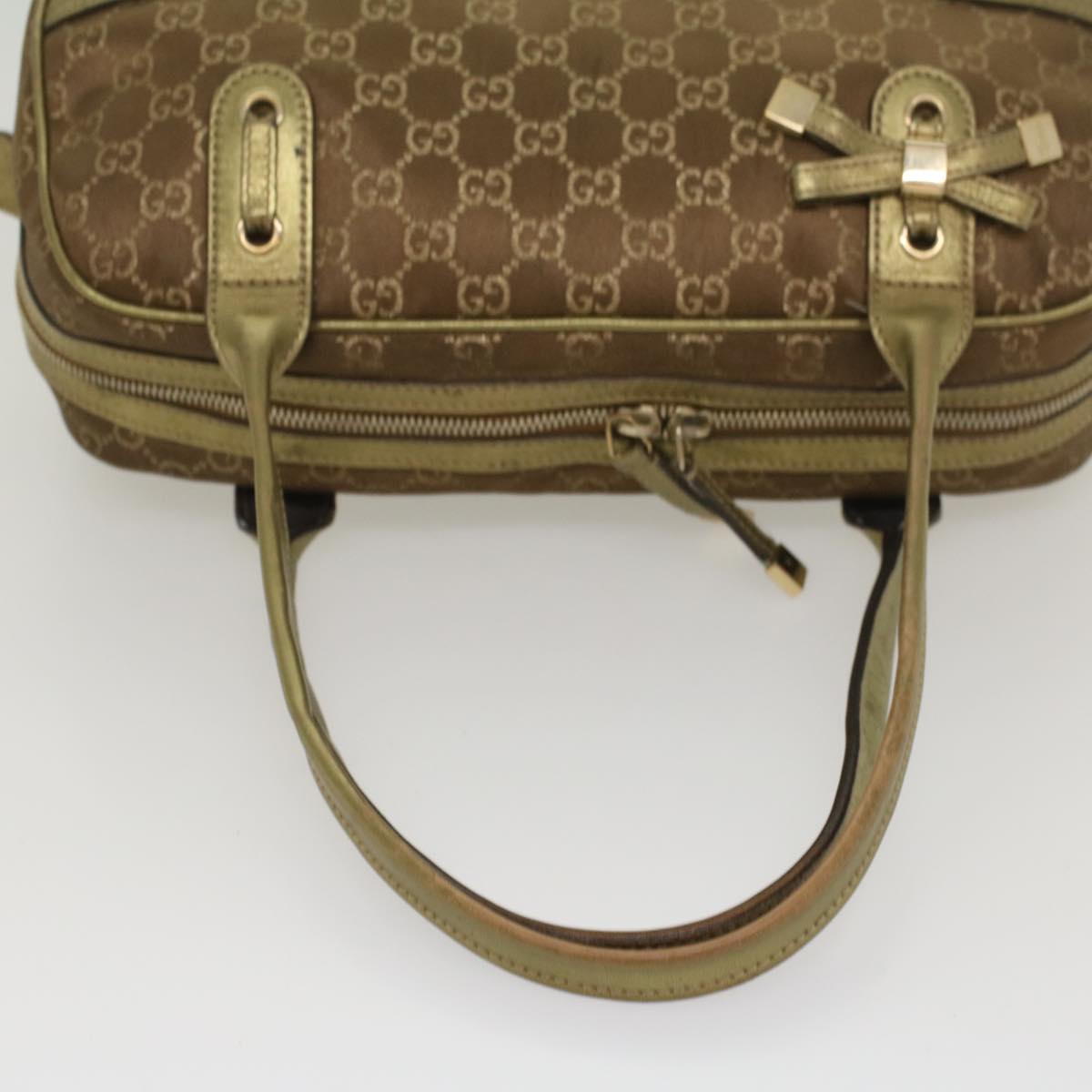 GUCCI GG Canvas Shoulder Bag Gold Tone 161720 ep1828